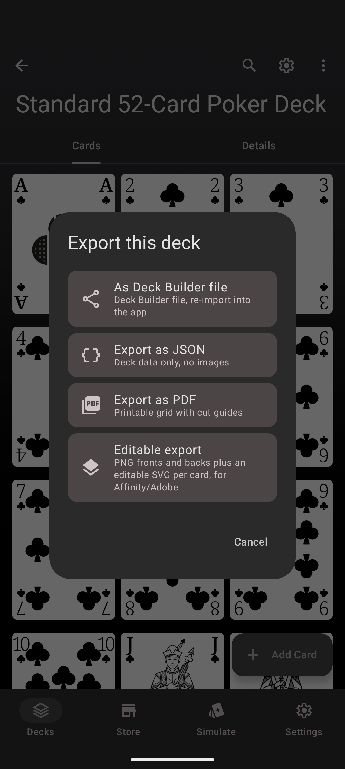 The unified export chooser